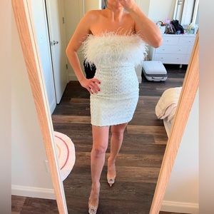 Nadine Merabi Harlow white dress